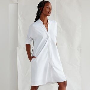 ADAY Something Borrowed Shirt Dress in Oat (off white) size small. NWT